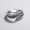 925 Sterling Silver Angel Wing Feather Adjustable Rings For Women Engagement Wedding Luxury Jewelry Accessories Jewellery Vera Lux