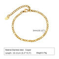 Waterproof Stainless Steel Chain Bracelets For Women , Gold Plated Fashion Stackable Link Bracelet Gifts Vera Lux
