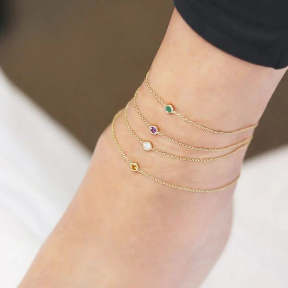 SUNIBI Stainless Steel Charm Crystal Necklace Pendant Birthstone Charms For Jewelry Making Women Earrings DIY Accessories Vera Lux