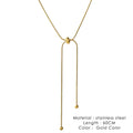 Korean Adjustable Stainless Steel Necklace for Women High Quality Design Gold Color Snake Chain Jewelry Wholesale Dropshipping Vera Lux
