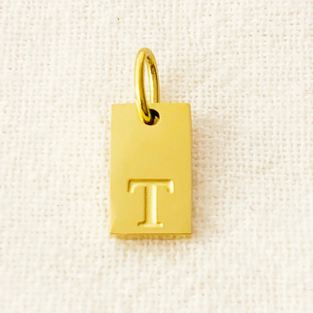 10PCS Alphabet Charm Pendant for Necklaces Stainless Steel Jewelry DIY Engraved Lettering Accessories Women's Fashion Jewelry Vera Lux
