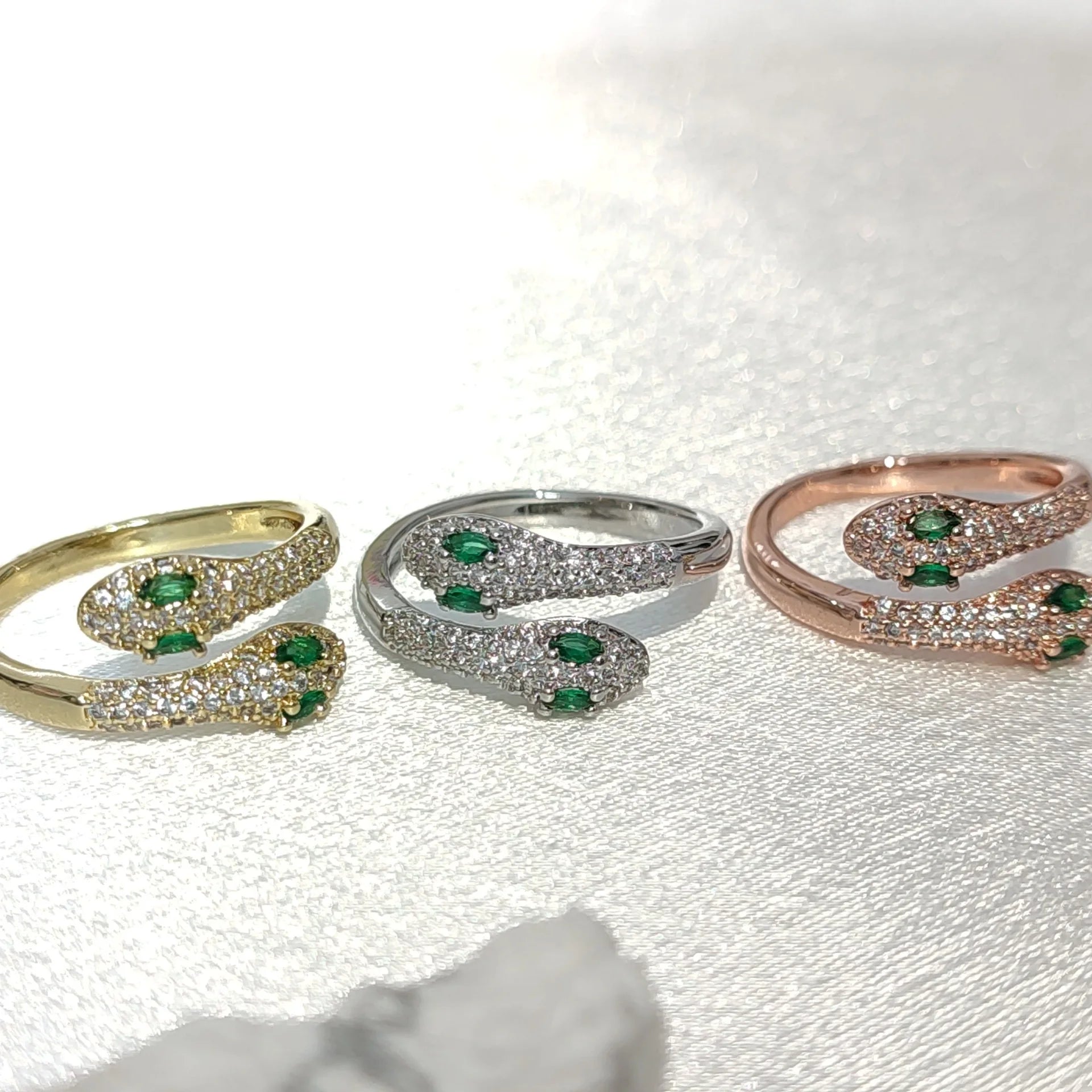 925 Sterling Silver Snake Zircon Rings For Women Wedding Luxury Jewelry Wholesale Dropshipping Vera Lux