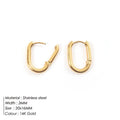 Stainless Steel Prevent Allergy Stud Earrings France Fashion Vintage Handmade U-Shape Circle Bride Jewelry Gifts Vera Lux