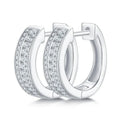 NeeTim Hoops s925 Sterling Silver Full Real Moissanite Earrings Women Sparkling Dimoand Earring Jewelry Gift Certificate Vera Lux