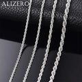1 piece 925 sterling silver Width 2mm/3mm/4mm Rope Chain Necklace/Bracelet For Men Women Man Fashion Chain Necklace Vera Lux