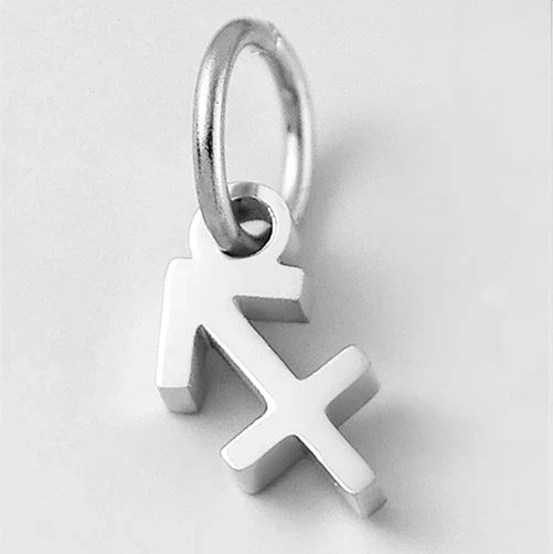 10PCS Stainless Steel Star Zodiac Sign 12 Constellation Pendant Accessories for Necklace Women Man Jewelry Gifts Wholesale Vera Lux