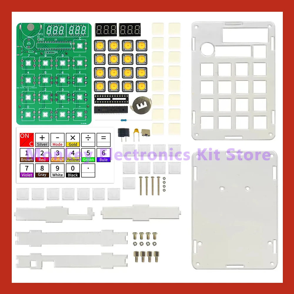 Electronic DIY Calculator Production Kit LED Digital Tube Display With Shell Single-Chip Microcomputer Soldering Practice Whatever the Treasure