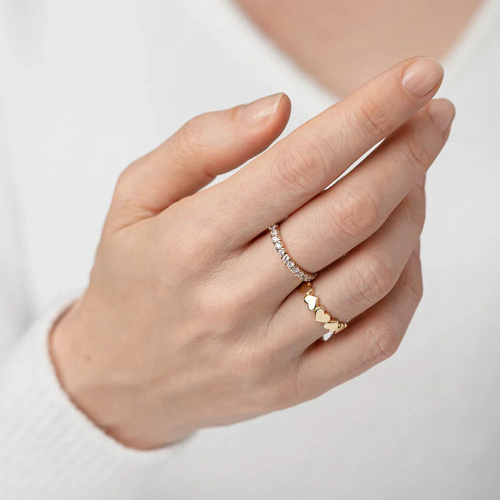 Stainless Steel Heart Rings For Women Propose Engagement Wedding Ring Vintage Jewelry Anillos Valentine's Day Gift Vera Lux