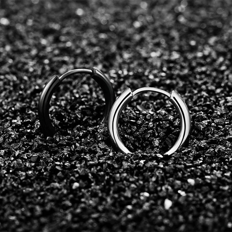 8/10/12/14/16/18/20mm Stainless Steel Huggie Hoop Earrings for Women Men Vera Lux