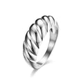 Stainless Steel Twist Bread Design Ring Wedding Band for Men Women Size 4-12 Vera Lux