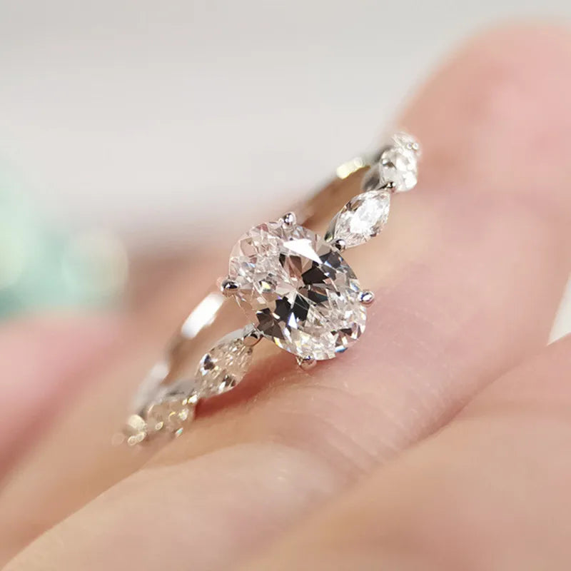 925 Sterling Silver Dainty Women Rings Small AAA Cubic Zircon Delicate Proposal Ring for Lover High Quality Wedding Jewelry Vera Lux