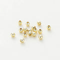 30-100Pcs 14K/18K Gold Color Plated Brass 2/2.5/3/4/5/6mm Spacer Beads for Jewelry Making Beads Accessories Findings Wholesale Vera Lux