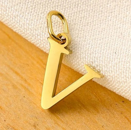 10PCS 26 Letters Stainless Steel Cut Alphabet Pendant for DIY Woman Necklace Ladies Jewelry Accessories Wholesale Dropshipping Vera Lux