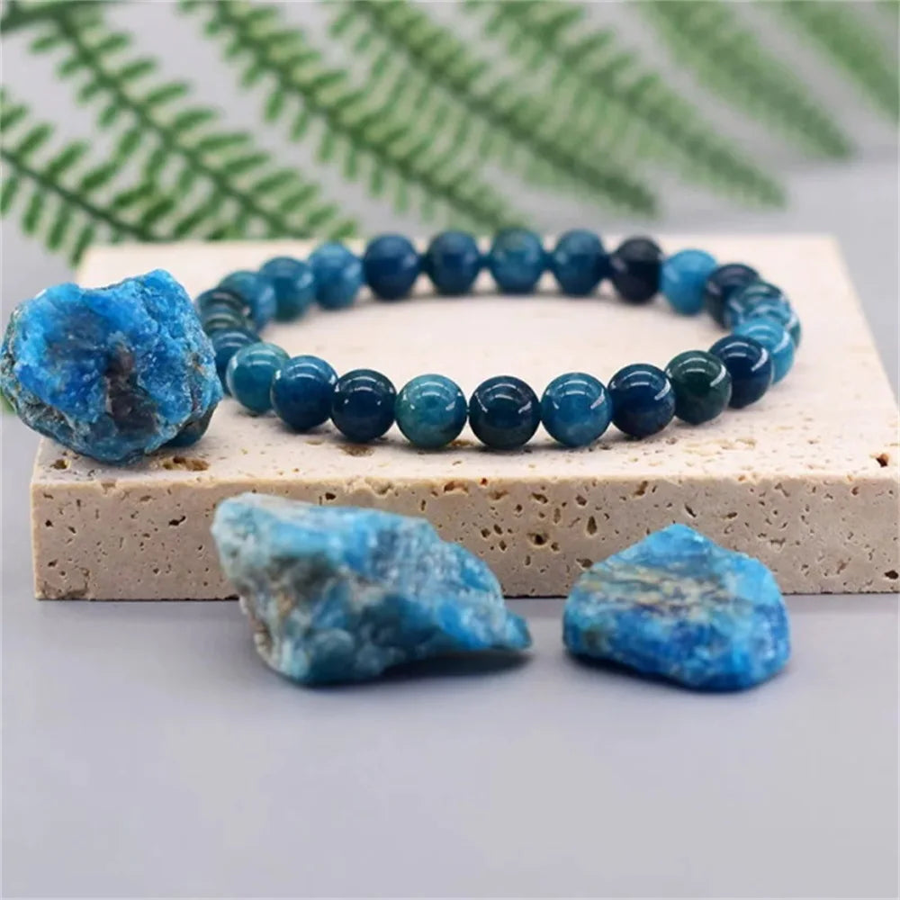 1pcs Apatite Style Bracelet Blue Tone Men And Women Bracelet Creative Trend Minimalist Style Bracelet Daily Accessories Vera Lux