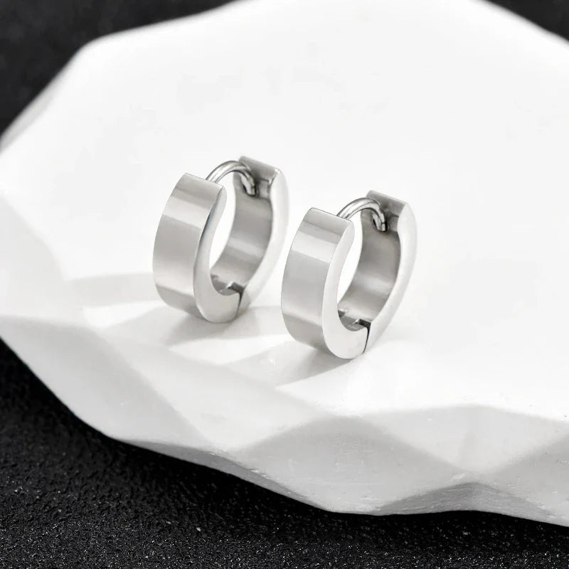 Fashion Trend Hip Hop Cool Stainless Steel Square Stud Earrings Simple Design Of Street Leisure Chic High-grade Jewelry Vera Lux