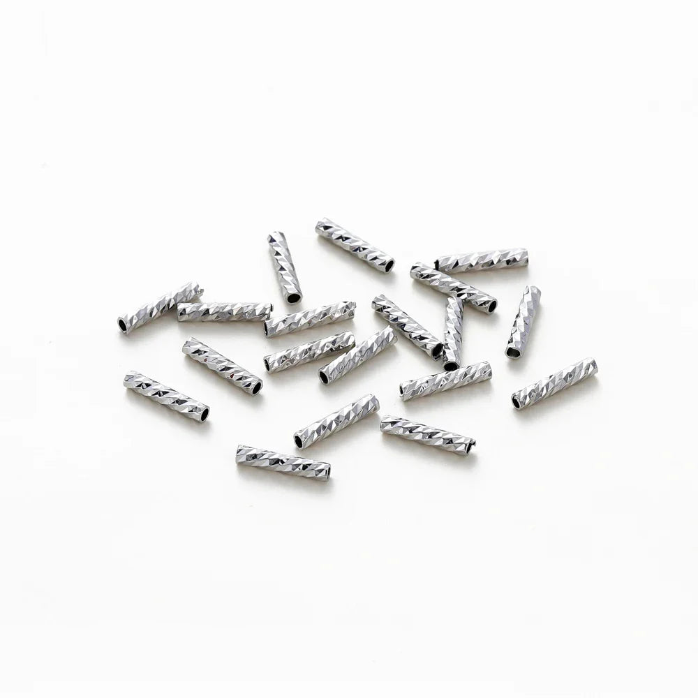 100pcs 7MM 10MM 14K 18K Gold Plated Brass Straight Tube for Bracelet Making StripeTubes Jewelry Supplies Diy Accessories Vera Lux