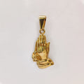 Hip Hop Style Praying Hands Pendant 18k Gold Plated stainless steel charms Men's Jewelry Accessories Vera Lux