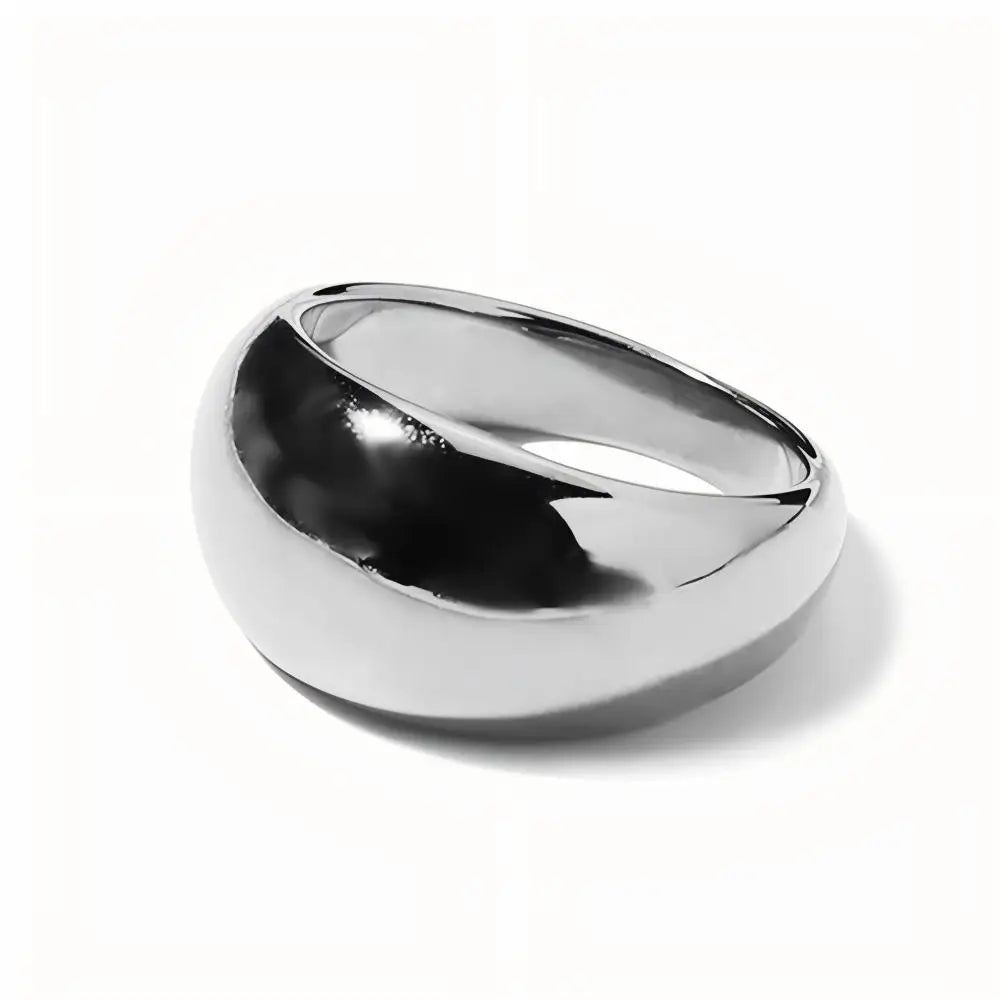 Women's Simple Stainless Steel Ring Wide Gold Color Non-Fading waterproof jewelry for women gift wholesale dropshippin Vera Lux