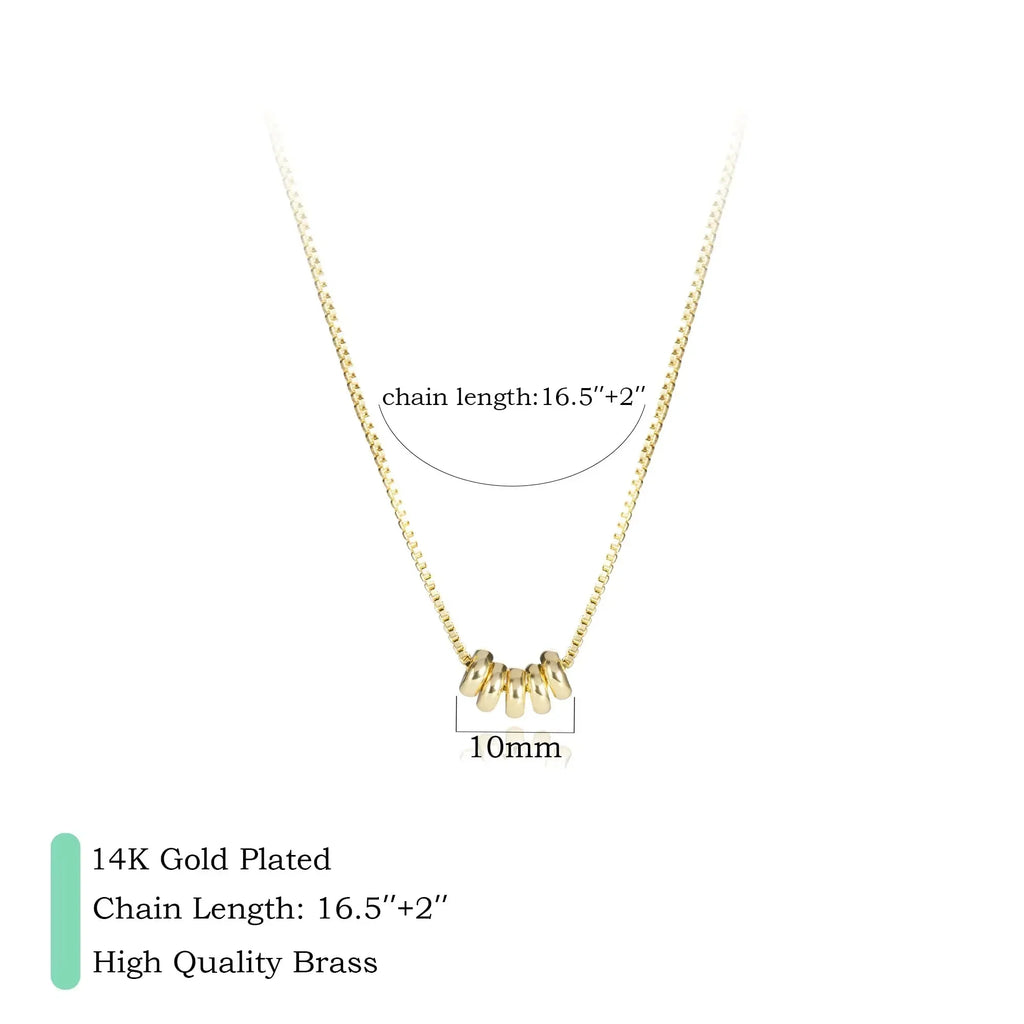 Minimalist Gold Color Stainless Steel Necklace for Women Classic Thin Chains Metal Beads Neck Jewelry Vera Lux