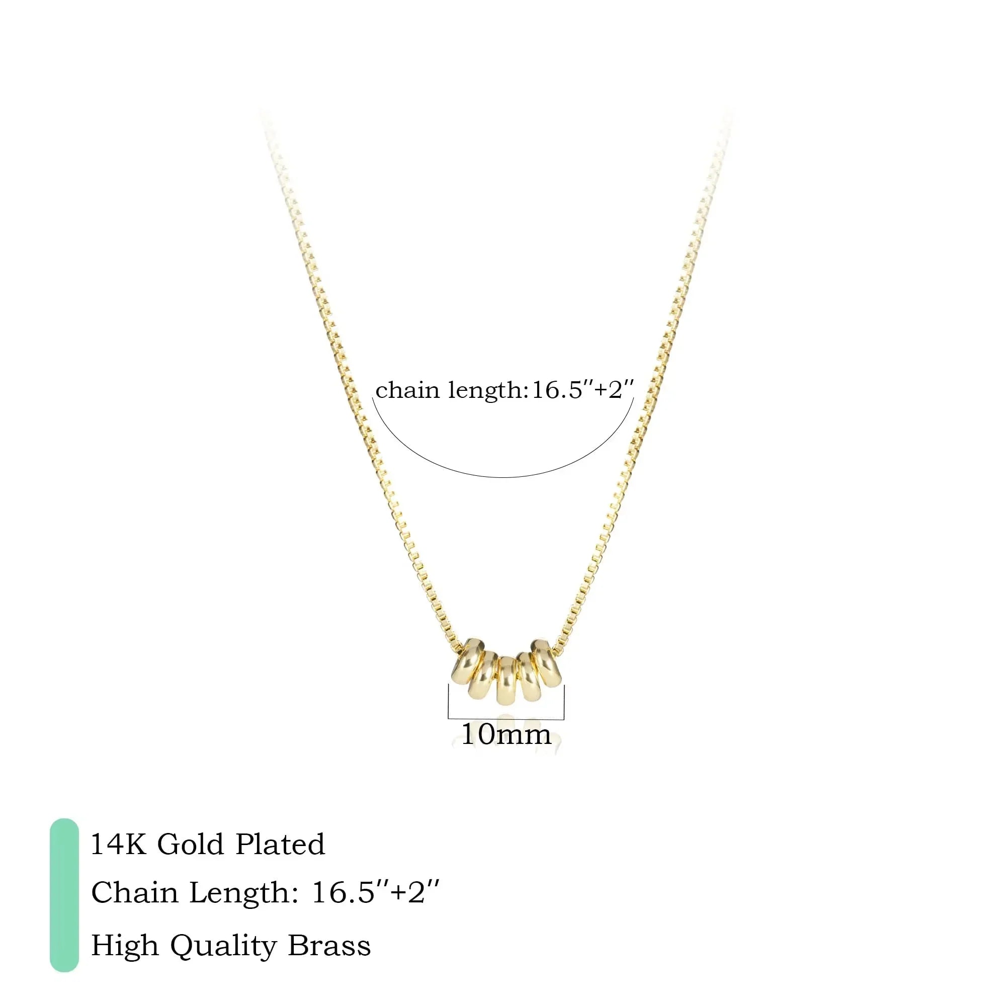 Minimalist Gold Color Stainless Steel Necklace for Women Classic Thin Chains Metal Beads Neck Jewelry Vera Lux