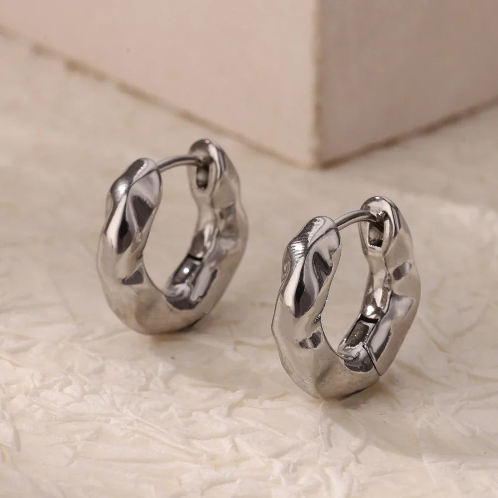 Stainless Steel Pendientes Earrings for Women Gold Color New In Geometric Small Hoop Earrings 2024 Trend Wedding Jewelry Gift Vera Lux