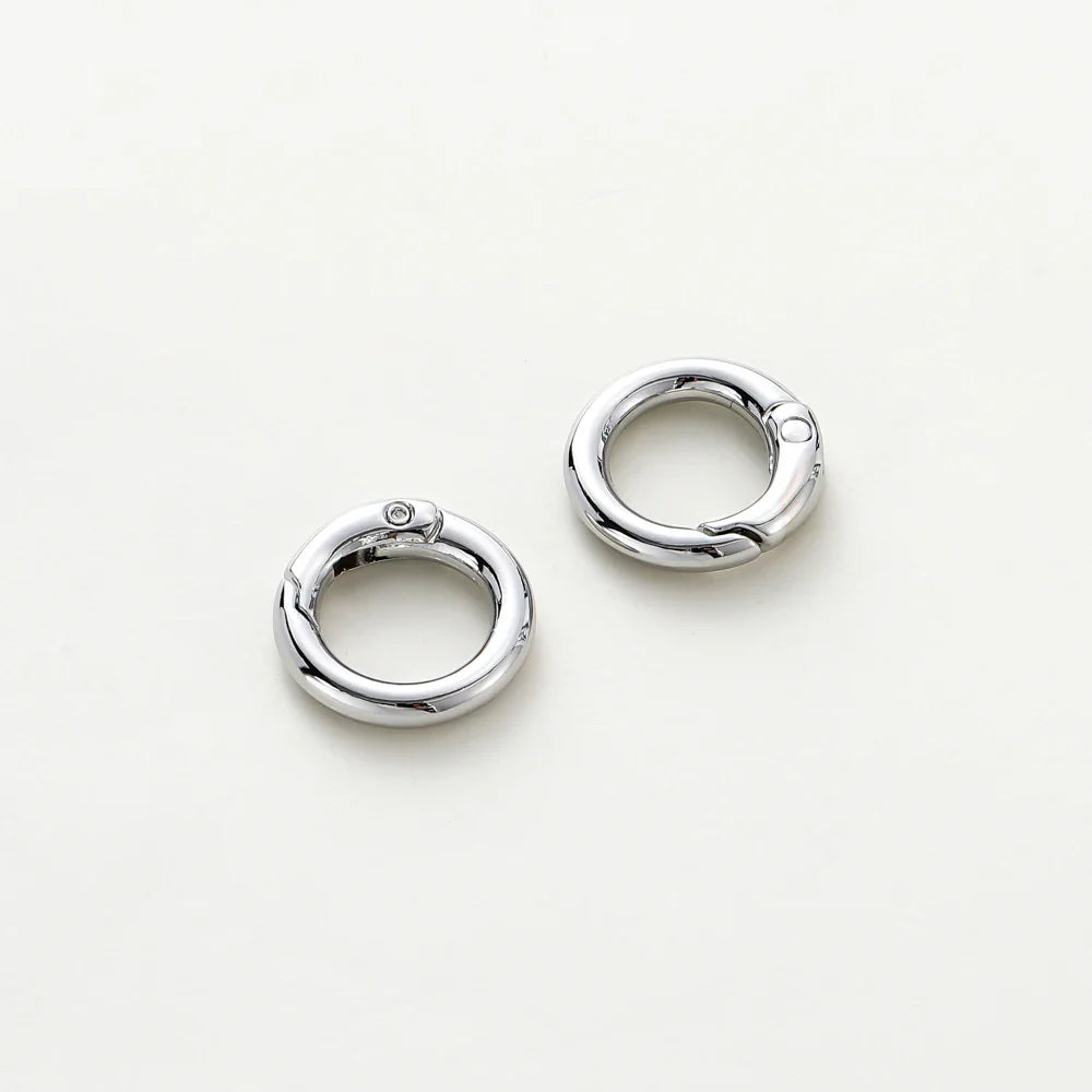 5Pcs 20mm 14K 18K Gold Plated O Ring Spring Clasps Openable Round Keychain Hook Charms Pendants Connector For DIY Jewelry Making Vera Lux