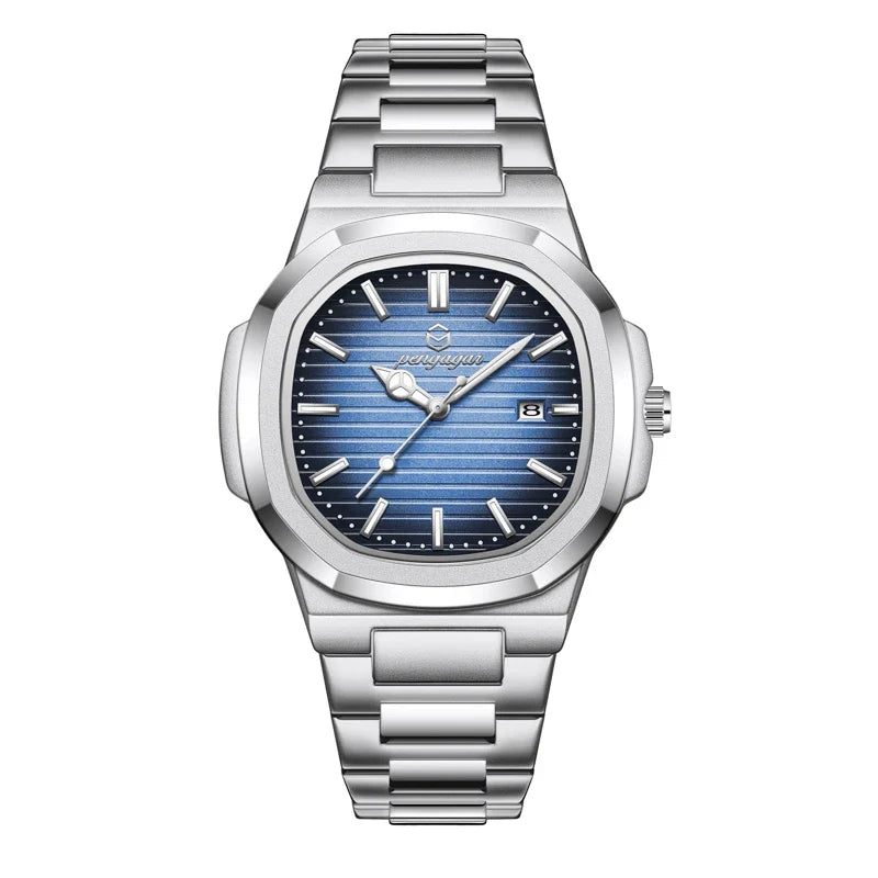 2026 New Luxury Military Man Watch Square Waterproof Luminous Date Week Men Watch Stainless Steel Quartz Men's Watches Reloj+box Vera Lux