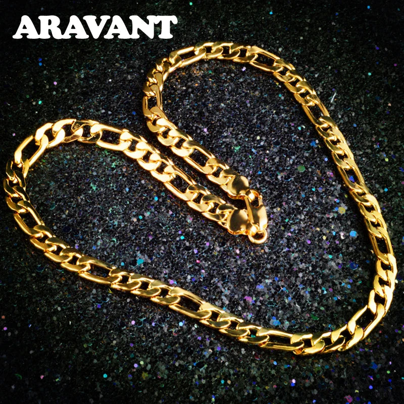 Aravant 925 Silver 18K Gold 8mm Necklace Chains For Men Women Fashion Jewelry Vera Lux