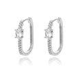 Cubic Zirconia U Shape Stud Earrings For Women Stainless Steel Geometric Earrings Jewelry Wedding Birthday Gift Vera Lux