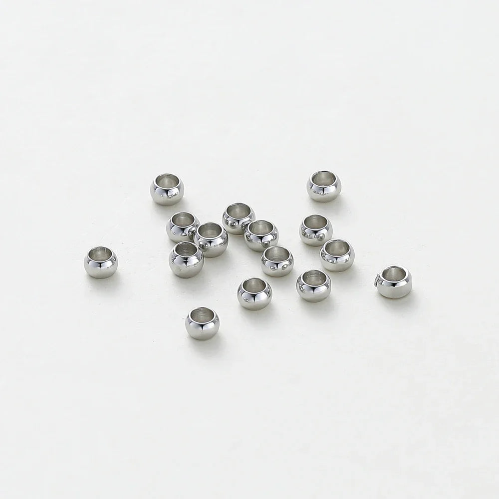 100pcs/lot 1.5/2/2.5mm 14K/18K Gold Color Plated Brass Positioning Beads for DIY Bracelet Necklace Jewelry Making Accessories Vera Lux