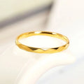 2mm Thin Stackable Ring Stainless Steel Multi-Faceted Wedding Band for Women Girl Size 5-10 Vera Lux