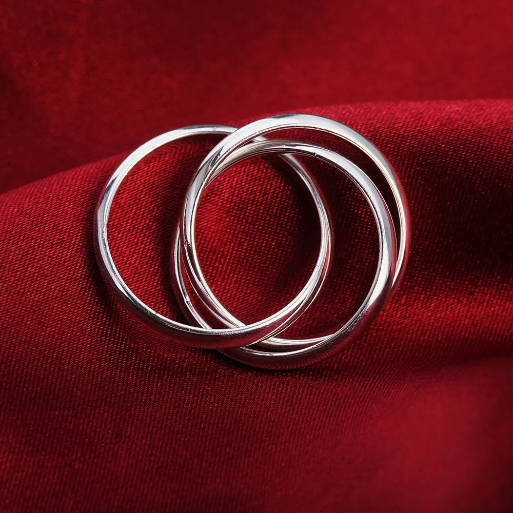 925 Sterling Silver Three Round Woman Rings Fine Jewelry Wholesale Trending Products Offers With ALIZERO Jewellery Vera Lux