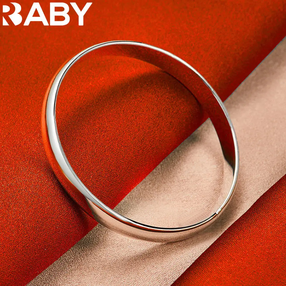 URBABY 925 Sterling Silver Design Round Bangle For Women Creativity Gifts Street All-match Party And Daily Wear Vera Lux
