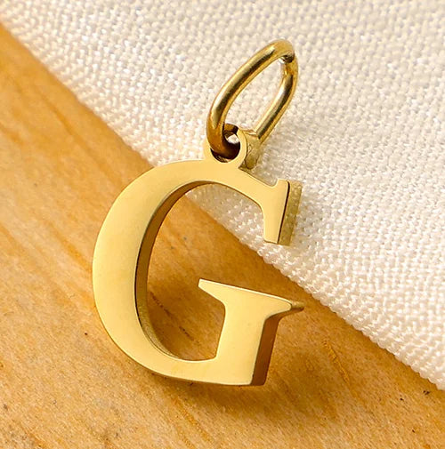 10PCS 26 Letters Stainless Steel Cut Alphabet Pendant for DIY Woman Necklace Ladies Jewelry Accessories Wholesale Dropshipping Vera Lux