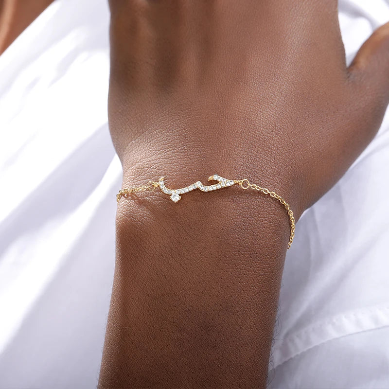 Cubic Zirconia Arabic Love Bracelet For Women Men Femme Islamic Crystal Friendship Bracelets Pulseras Hombre BFF 2025 Jewelry Vera Lux