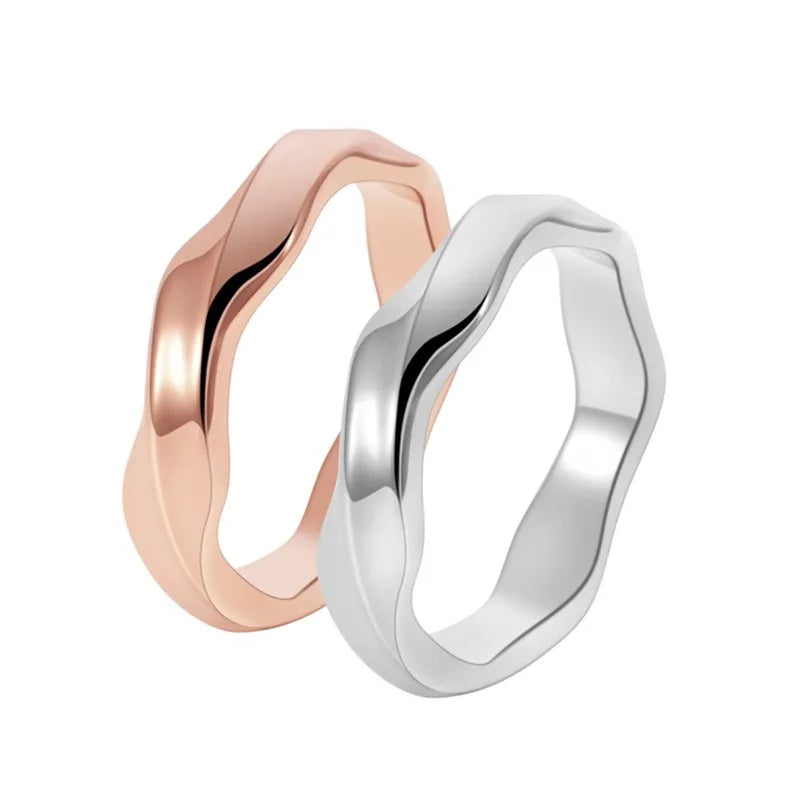 Stainless Steel Twisted Mobius Ring Wedding Band for Women Men Size 6-12 Vera Lux