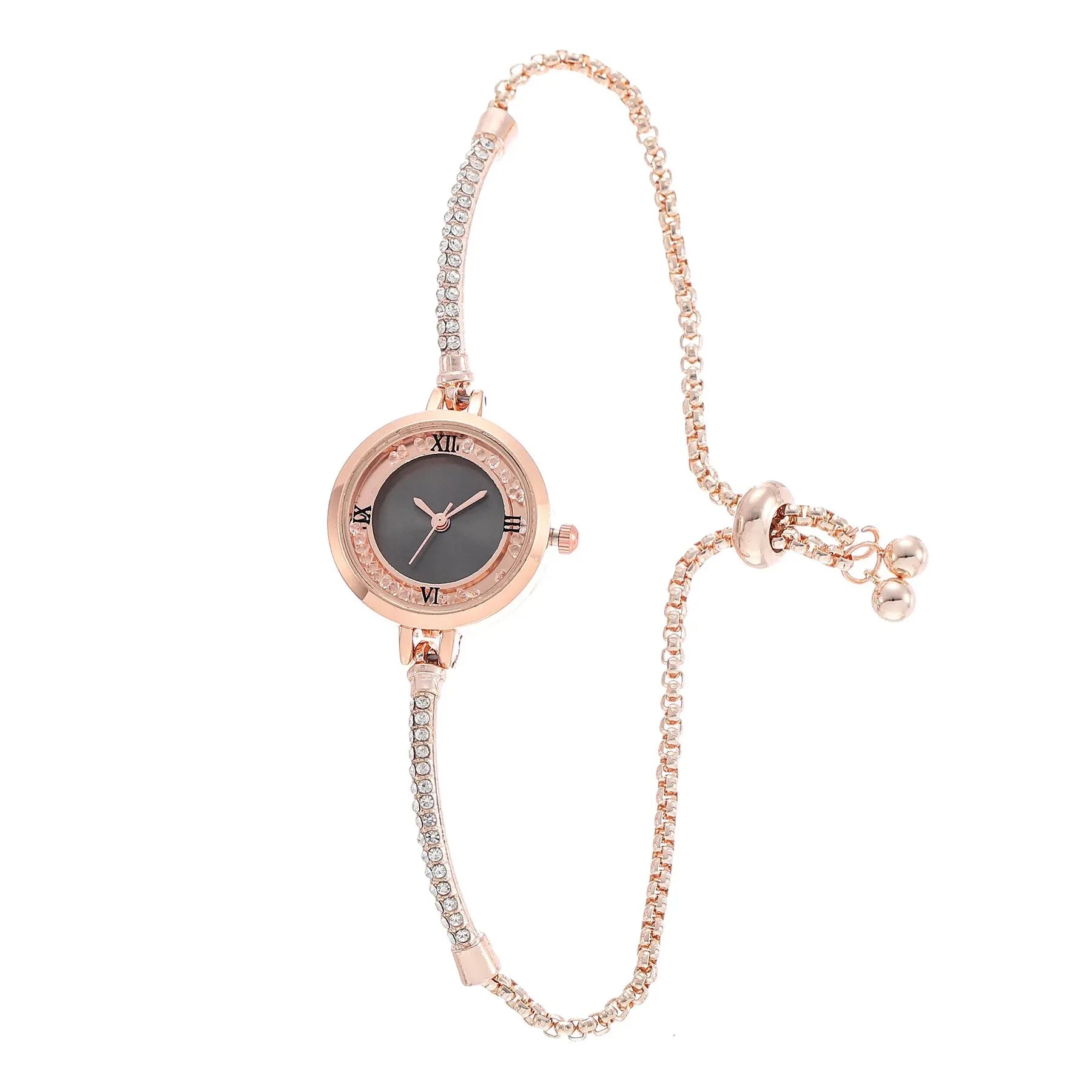 2024 Fashion Women's Wristwatch Gold Bracelet Small Dial Elegant Watch New Cute Women Steel Bracelet Watch Quartz Wristwatch Vera Lux