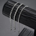 3pcs/set Stainless Steel Punk Cuban Chain Bracelet for Men Minimalist Silver Color Hip Hop Bracelet Party Fashion Jewelry Gifts Vera Lux