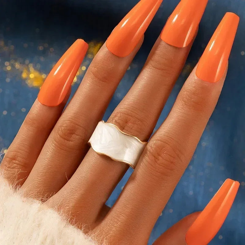 Vintage White Enamel Metal Irregular Shape Geometric Open Adjustable Ring for Women Girl Jewelry Birthday Gifts Anillo Hombre Femstylo