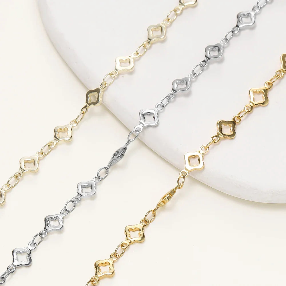 1Meter/Pack 5.5MM 14/18K Gold Plated Brass Rhombus Chain For Jewelry Making Necklace Bracelets Chain Jewelry Making Supplies Vera Lux