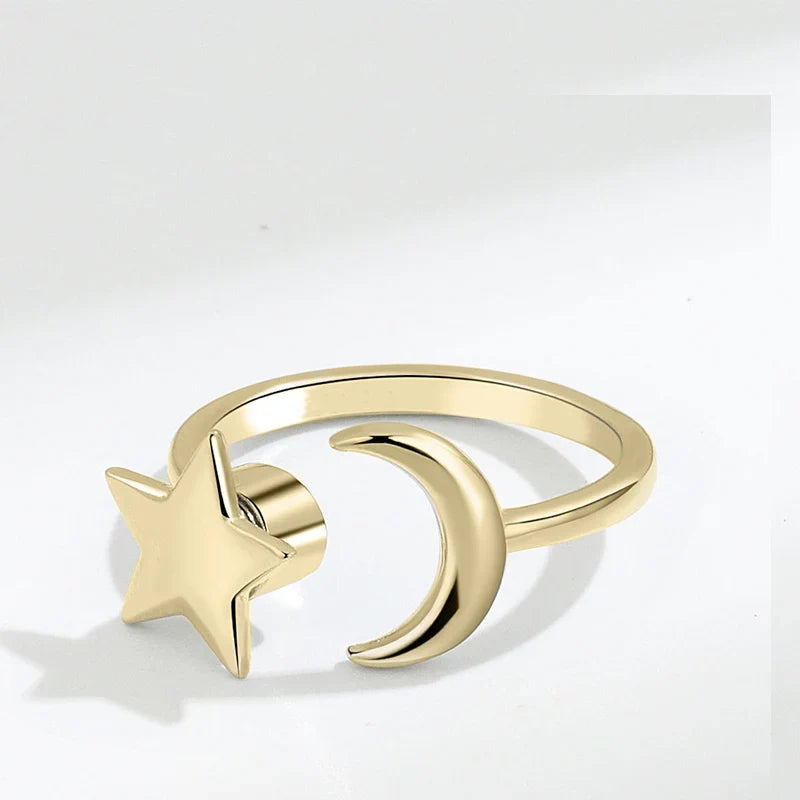 Anti Stress Anxiety Fidget Rings for Women Stainless Steel Sunflower Sun Star Spinner Ring Christmas Jewelry Gifts Dropshipping Vera Lux