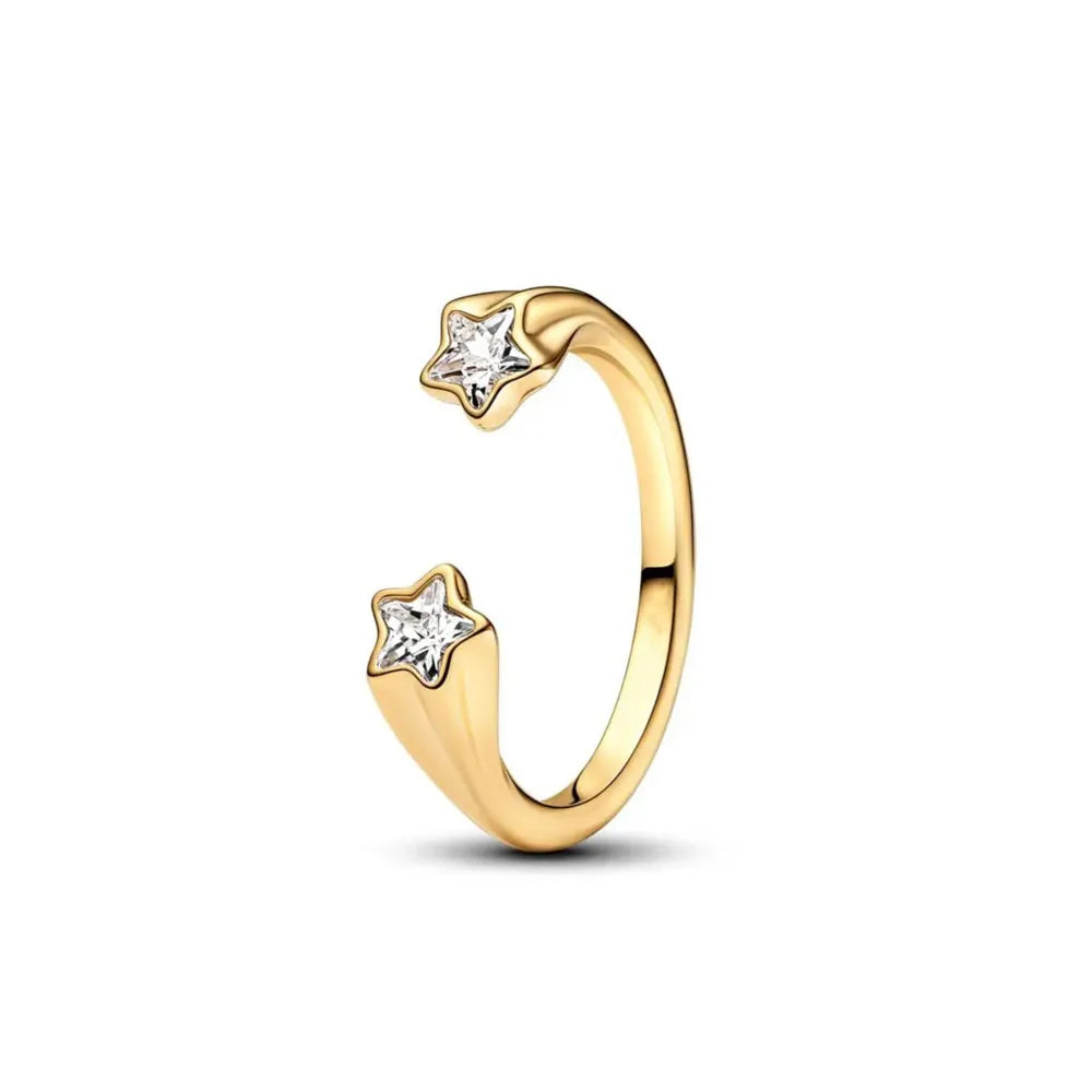 925 Silver Gold Color Heart Stone Rings Ring New Hot Selling Gold Color Rings Suitable For Any Occasion  DIY Birthday Gift Vera Lux