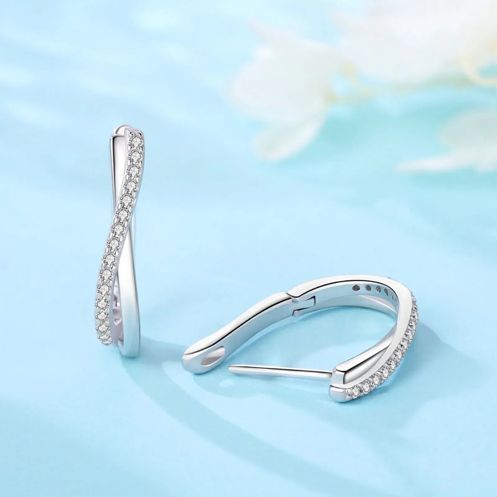 925 Silver Star Twisted Line Earrings Jewelry Versatile Hoop Earrings For Women Jewelry Fine Birthday Party Gifts Vera Lux