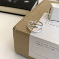 VENTFILLE 925 Sterling Silver Irregular Water Droplets Cross Ring Female Simple Retro Style Handmade Jewelry Vera Lux
