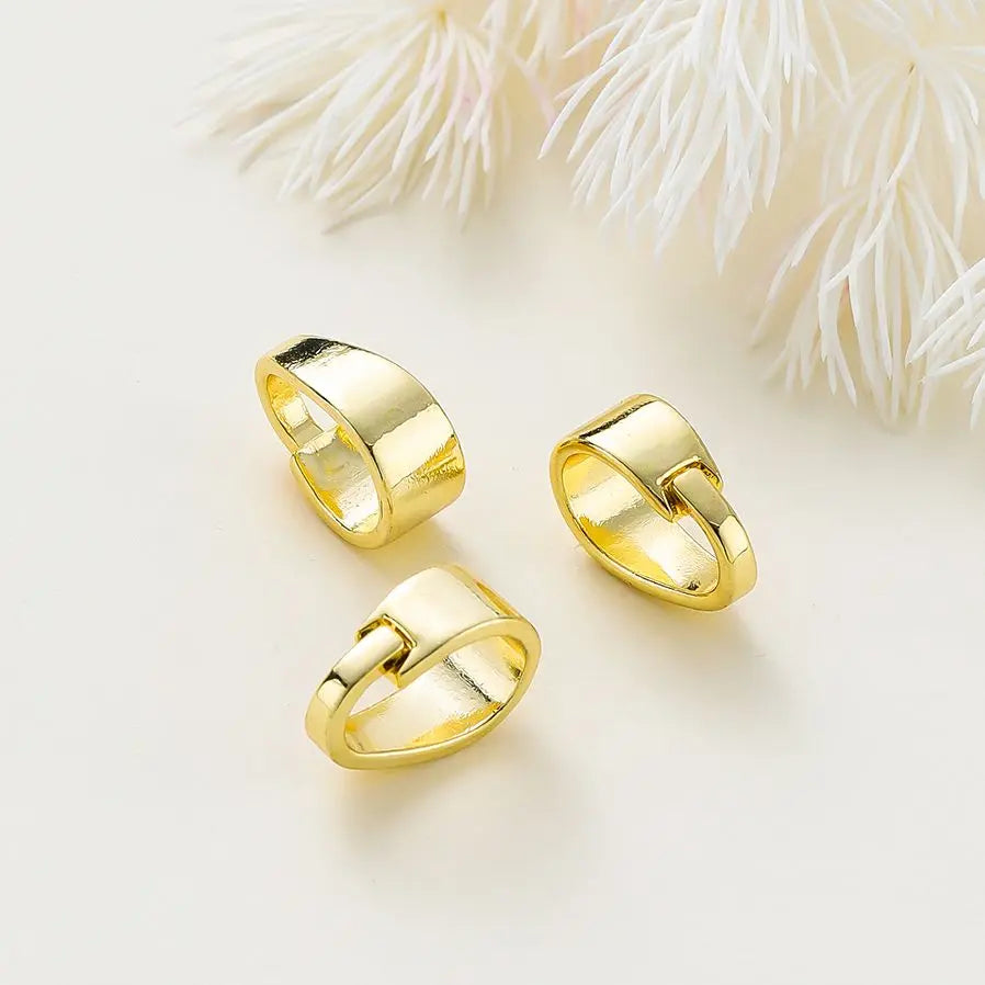 20pcs/lot 14K 18K Gold Color Pendant Pinch Bail Clips Melon Seeds Charm Clasps Connector Bulk For DIY Nacklace Making Findings Vera Lux