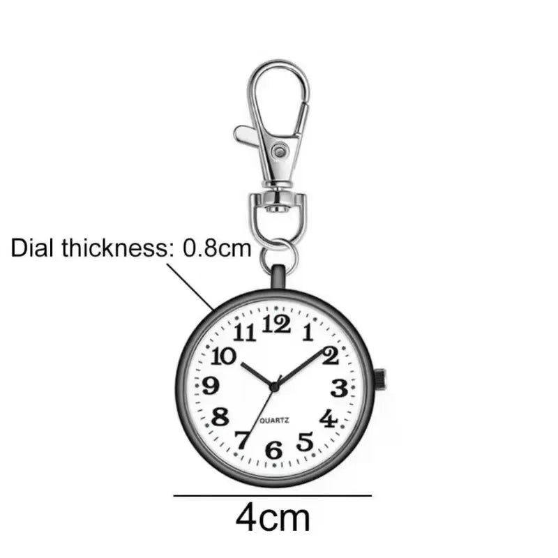 Pocket Watches Nurse Pocket Watch with Keyring Doctors Student Exam Quartz Watch Medical Vintage Watch Child Gift Vera Lux