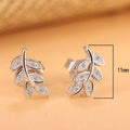 Luxury 925 Sterling Silver Leaf Small Engagement Earrings For Women Fine Jewelry Wholesale Jewellery Prevent Allergies Vera Lux