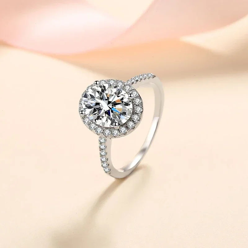 NeeTim 1CT 2CT D VVS1 Oval Cut Moissanite Rings for Women 925 Sterling Silver Lab Dimond Engagement Wedding Party Ring Wholesale Vera Lux