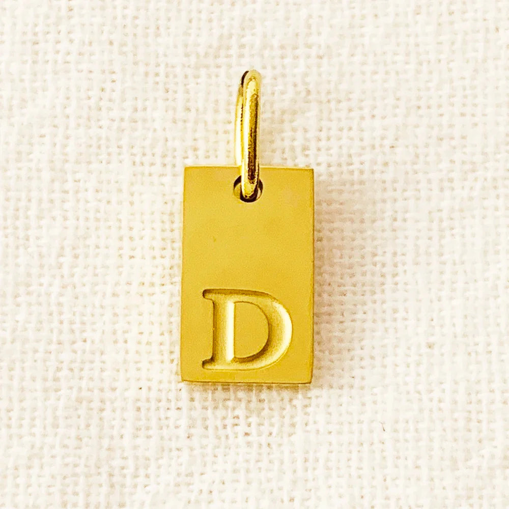 10PCS Alphabet Charm Pendant for Necklaces Stainless Steel Jewelry DIY Engraved Lettering Accessories Women's Fashion Jewelry Vera Lux