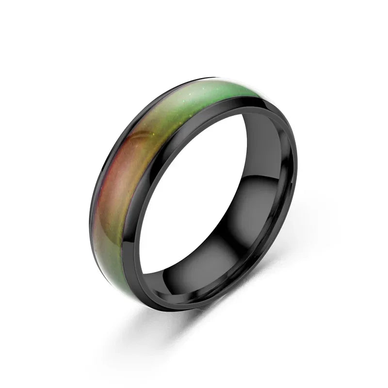6MM Changing Color Stainless Steel Rings For Women Mood Emotion Feeling Temperature Ring Men Couples Fashion Jewelry Gift Vera Lux
